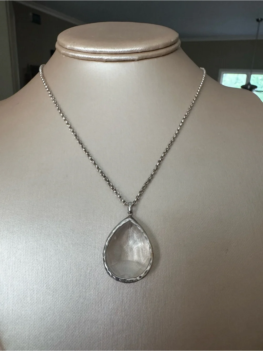 Ippolita Sterling Silver Teardrop Clear Quartz Pendant - Picture 2 of 8